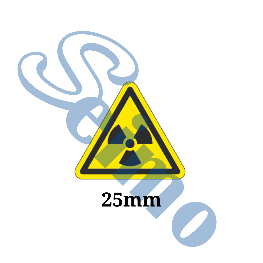 黃三角形輻射 貼紙