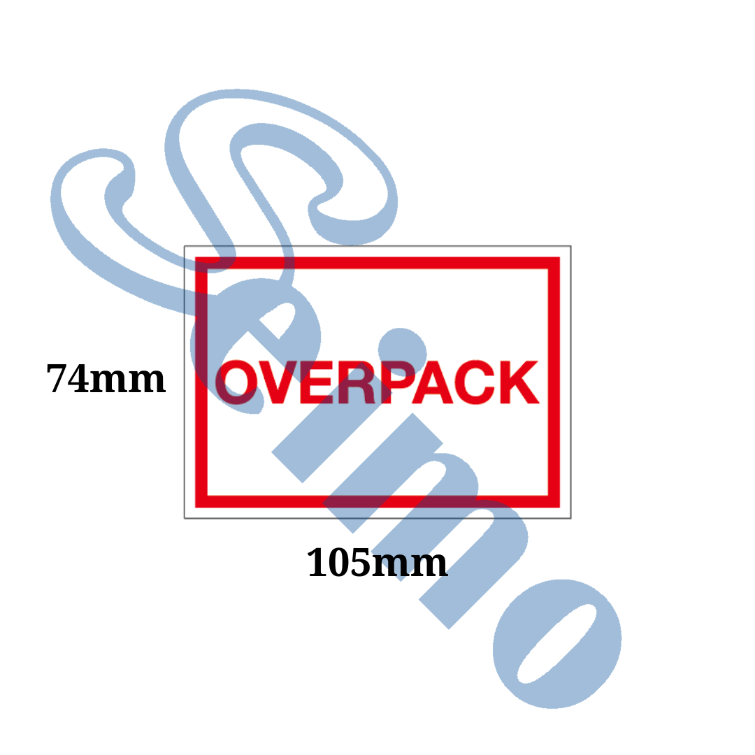 紅色OVERPACK 貼紙