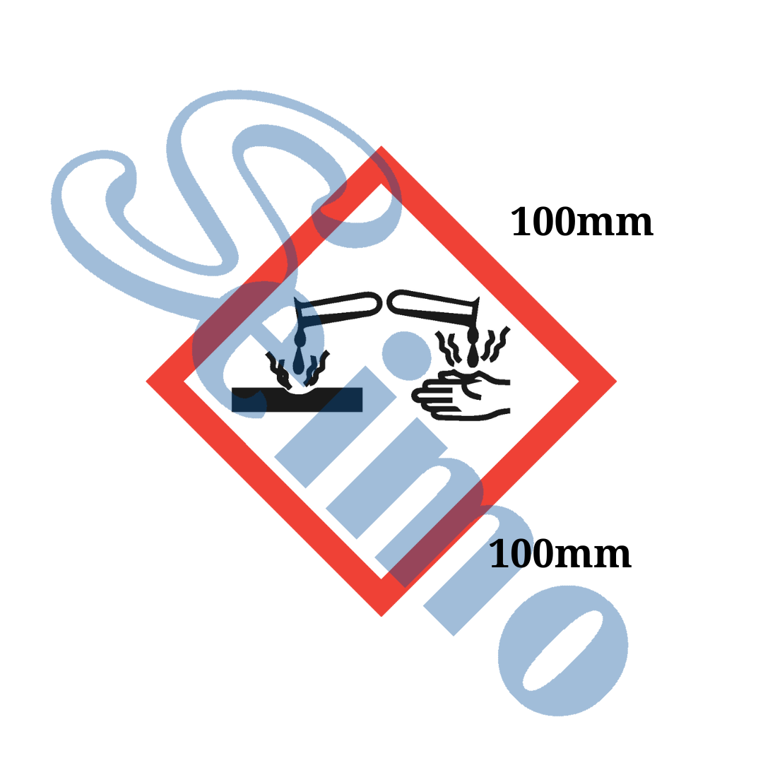 GHS腐蝕貼紙  Corrosion hazard GHS chemical label