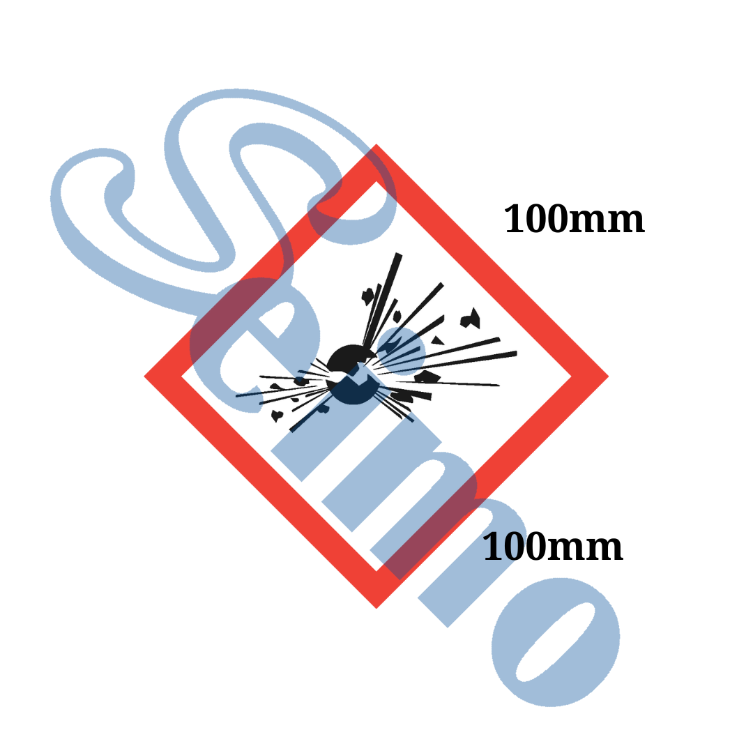 GHS爆裂物貼紙  Explosive hazard GHS chemical label