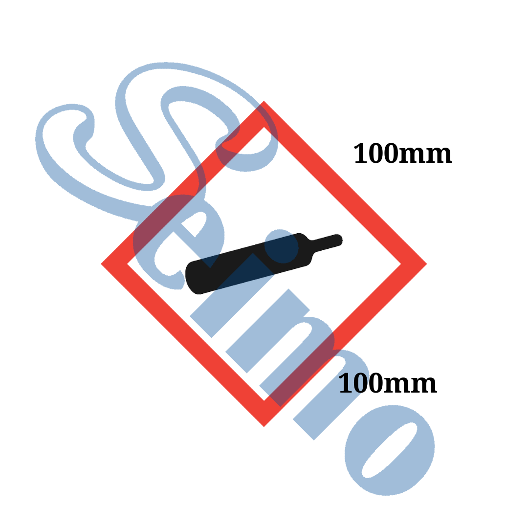 GHS氣體鋼瓶貼紙  Compressed gas cylinder hazard GHS chemical label