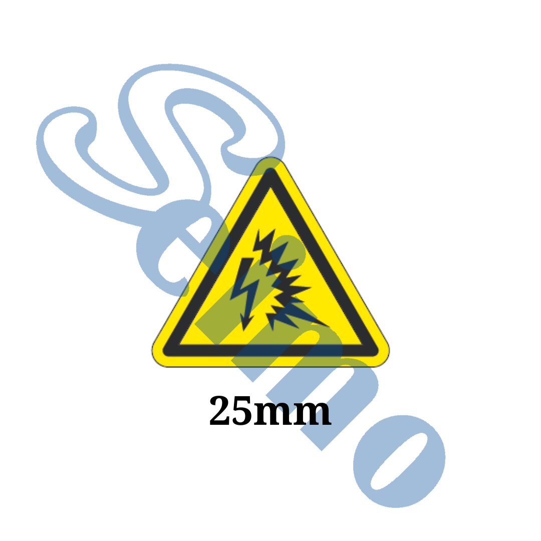 黃三角形觸電 靜電 貼紙標籤